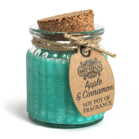 Bougie en pot parfumée Pomme & Cannelle au soja