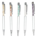 Stylo noir avec mini pierre (10 pierres disponible)