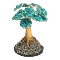 Mini-arbre Crisocola avec base en forme de pirita
