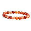 Bracelet en Cornaline Banded 8mm