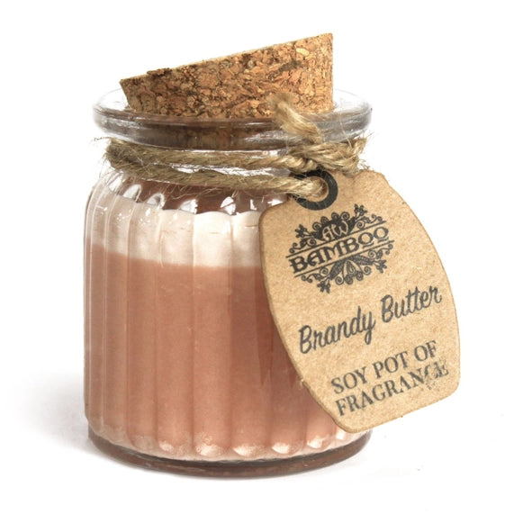 Bougie en pot en cire de soja parfum Brandy Butter